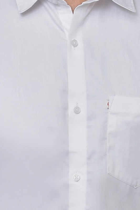 Premium Men's White Satin Shirt - Luxury Formal Wear for Suits & Blazers | CAFE-X