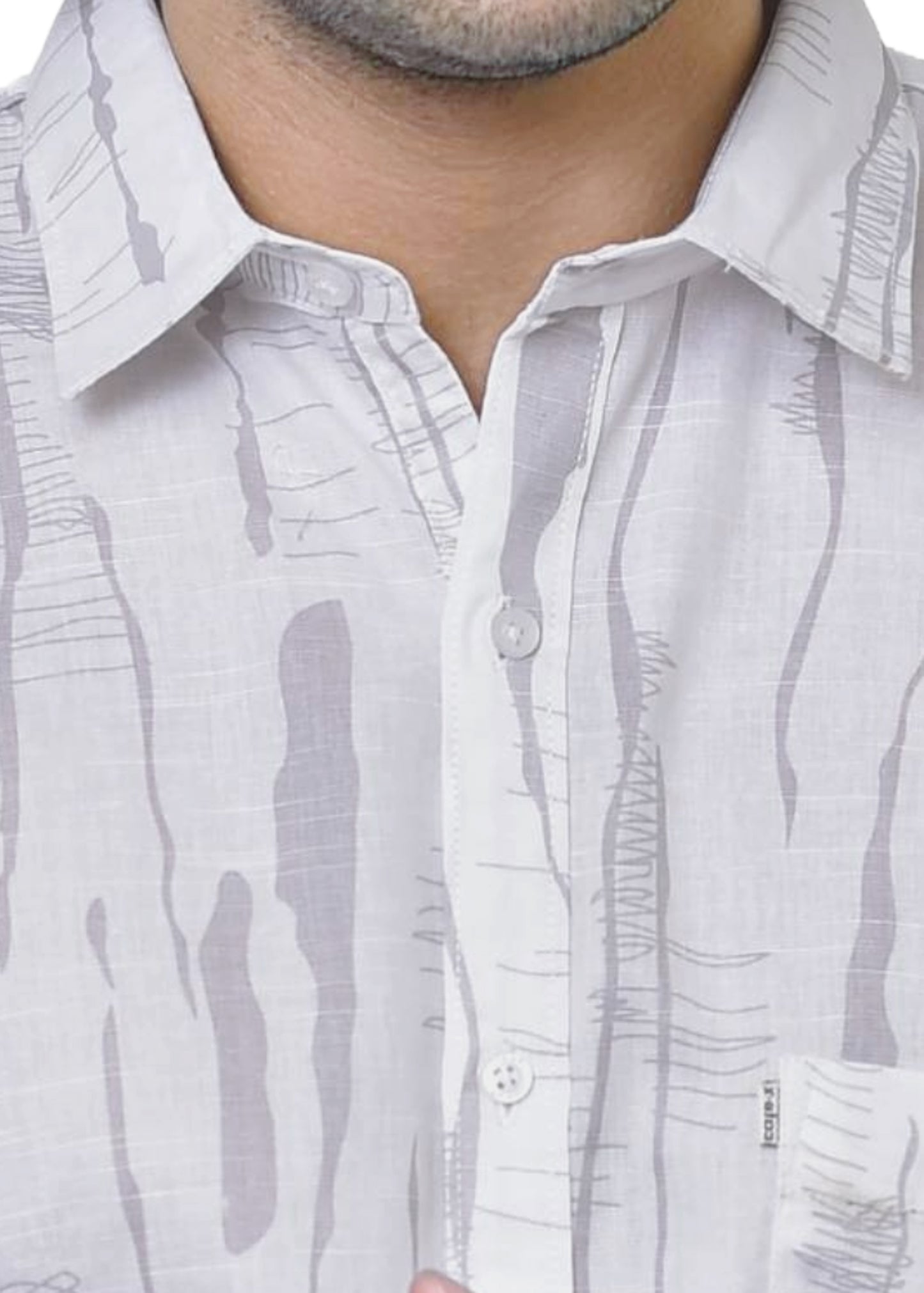 Linen Print Eco-Friendly Fabric - Sustainable Cotton Blend