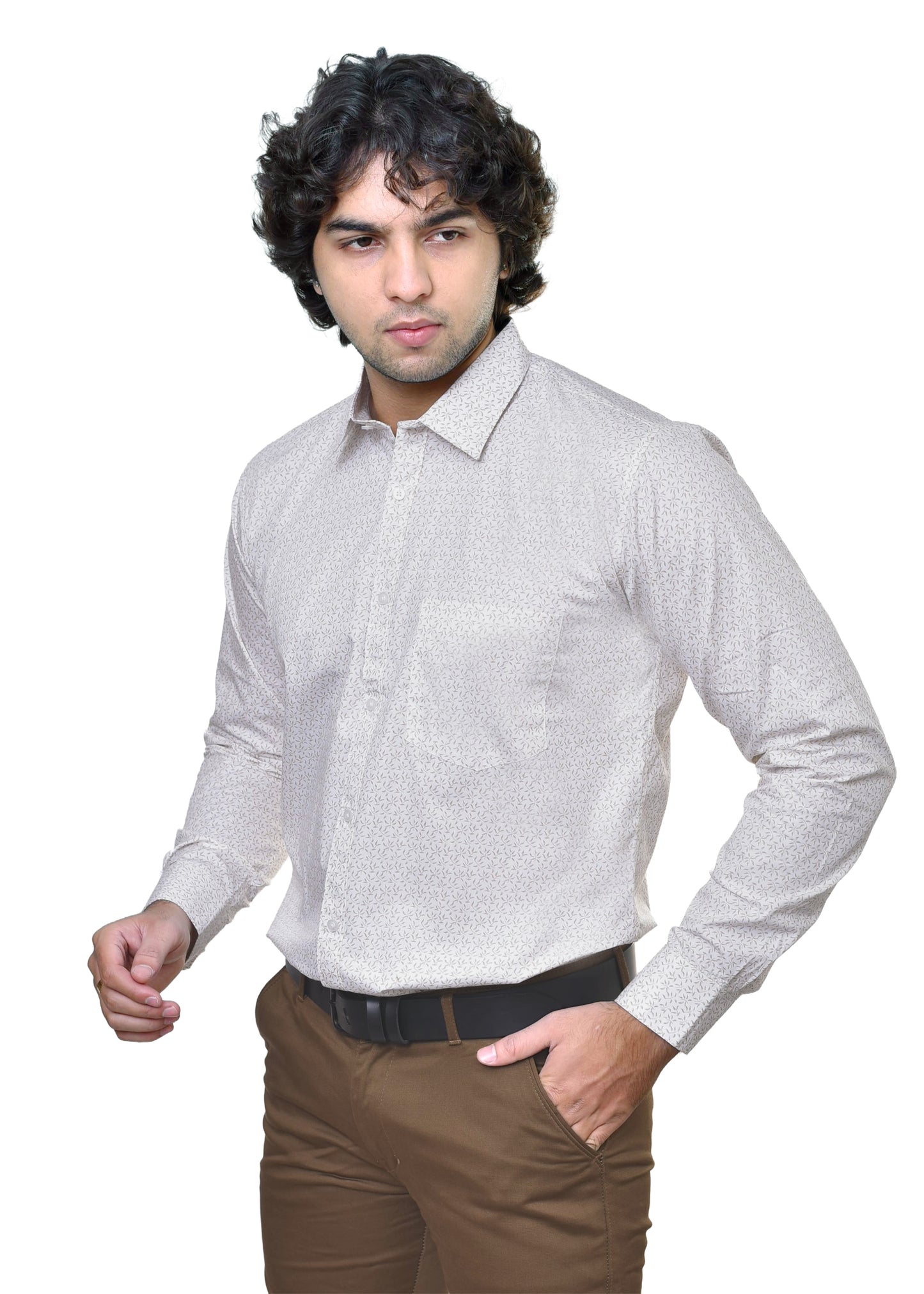 Spykar Print Executive Cotton Fabric - Professional Shirt Material
