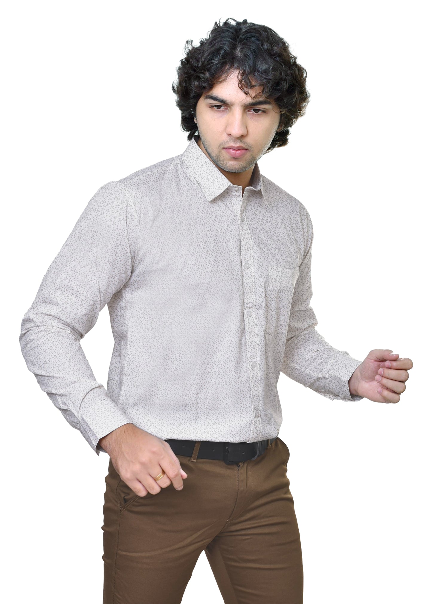 Spykar Print Executive Cotton Fabric - Professional Shirt Material