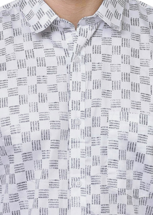 Elite Satin Print Shirt - Men's Designer Fashion | CAFE-X