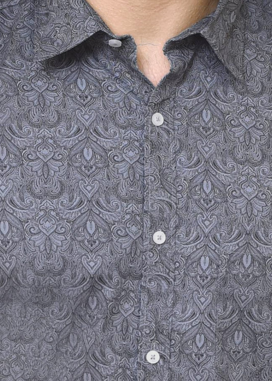 Printed Readymade Shirt for Men - Spykar Designer Cotton Fabric