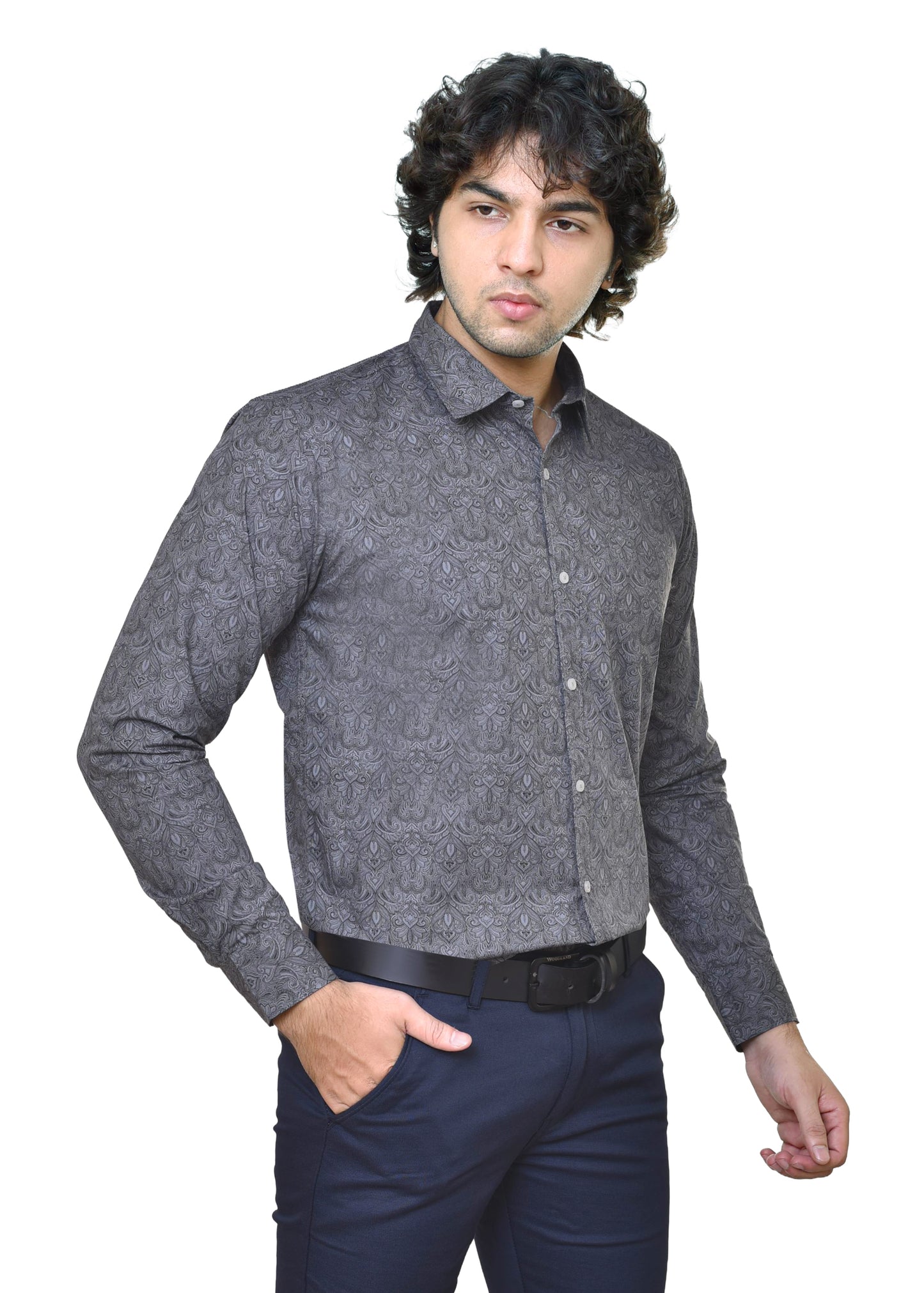 Spykar Print Designer Cotton Fabric - Trendy Shirt Material