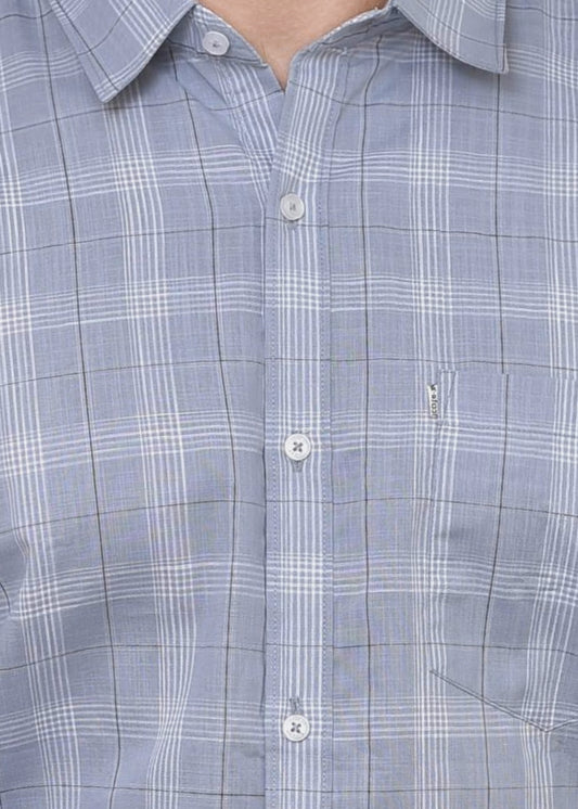 Premium Yarn Dyed Checkered Shirt for Men - 100% Cotton