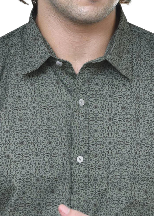 Printed Readymade Shirt for Men - Premium Cotton Spykar Print