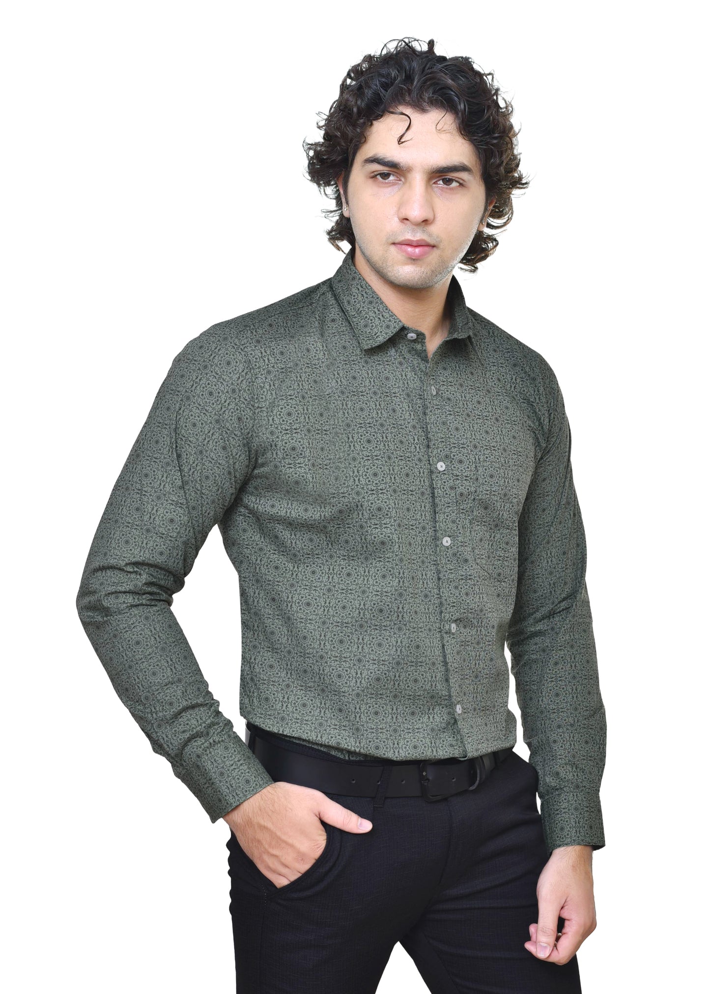 Spykar Print Premium Cotton Shirt Fabric
