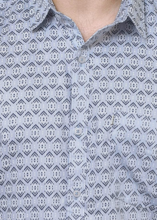 Premium Readymade Satin Print Shirt for Men - Stylish Casual Wear India