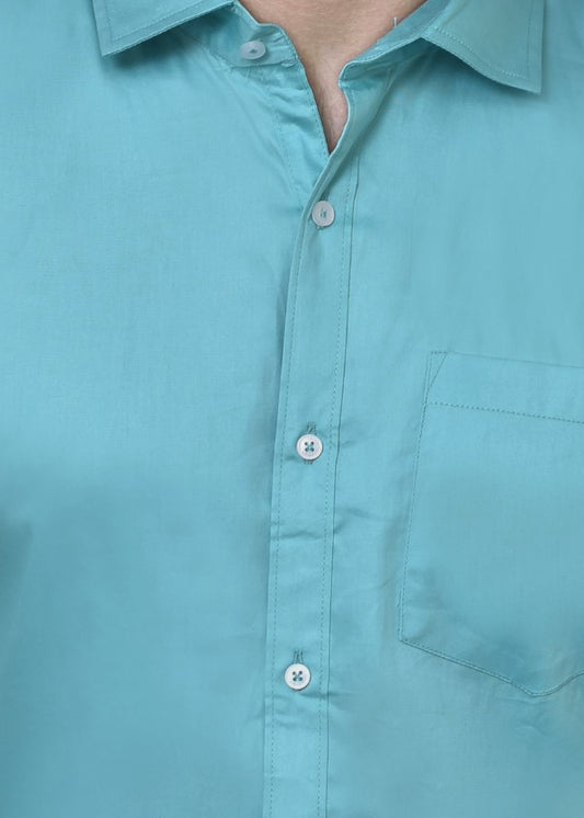 Men's Premium Plain Satin Shirt - Luxurious Formal Wear