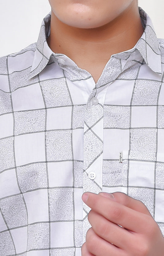 Premium Men's Satin Printed Shirt - Designer Pattern Formal Wear | CAFE-X