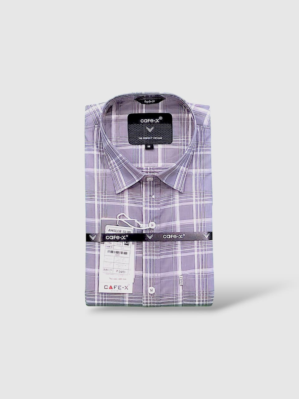 Men's Amsler Slub Premium Cotton Shirt - Textured Formal Wear Collection
