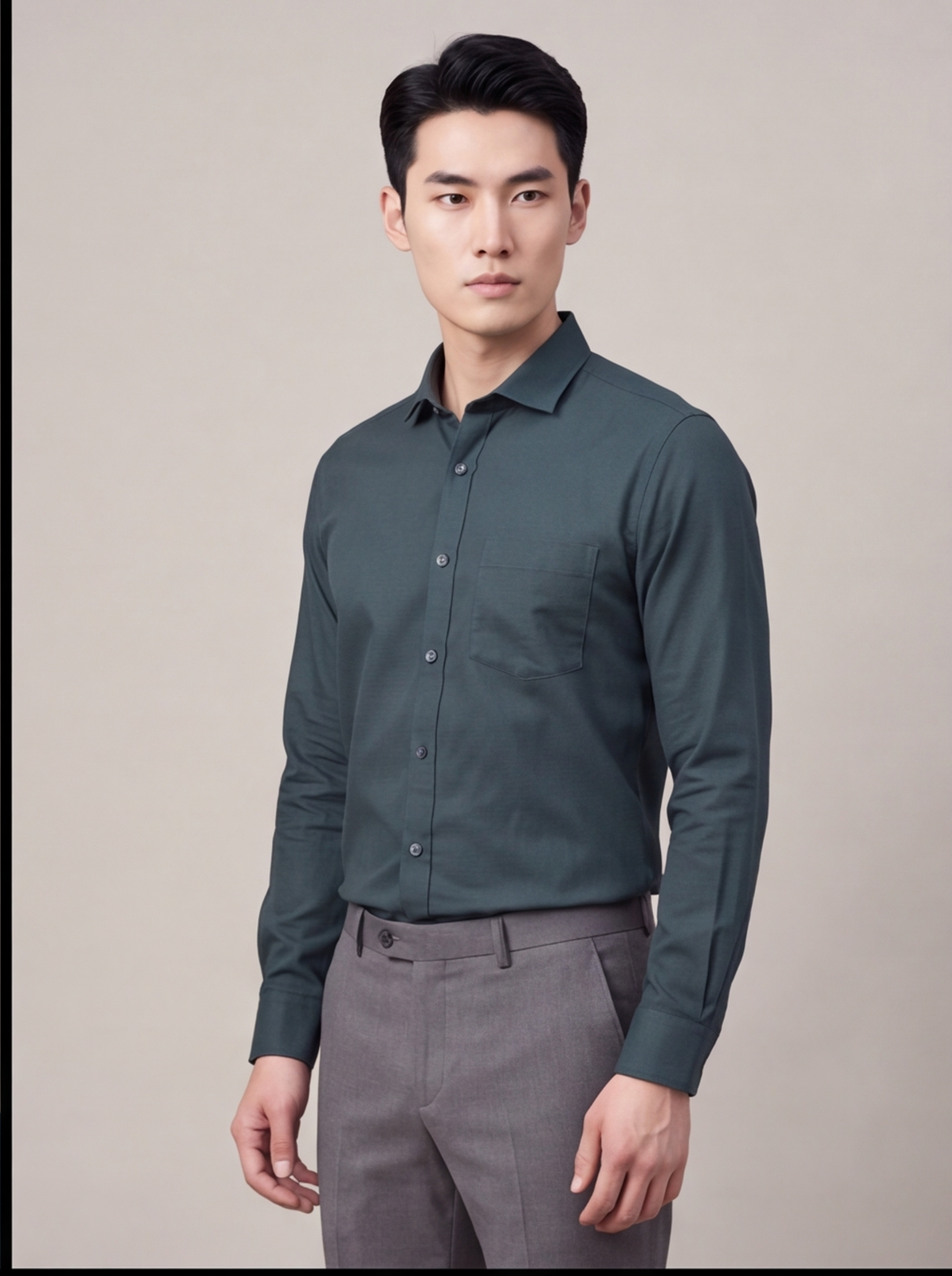 Man wearing a CAFE-X cotton dobby shirt, priced well under the ₹2,500 GST threshold