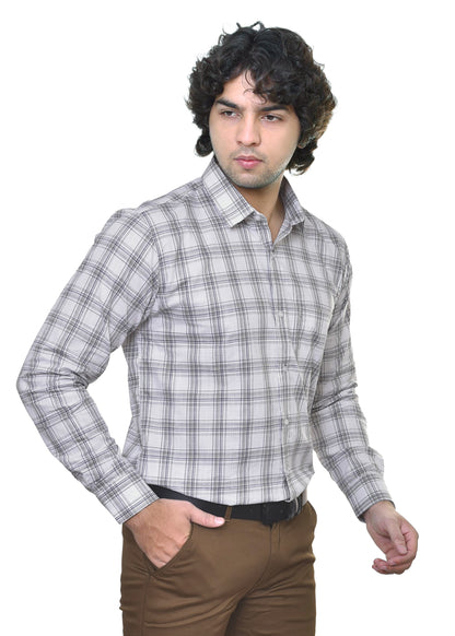Men's Premium Cotton Checkered Shirt - AMSLER Collection | CAFE-X