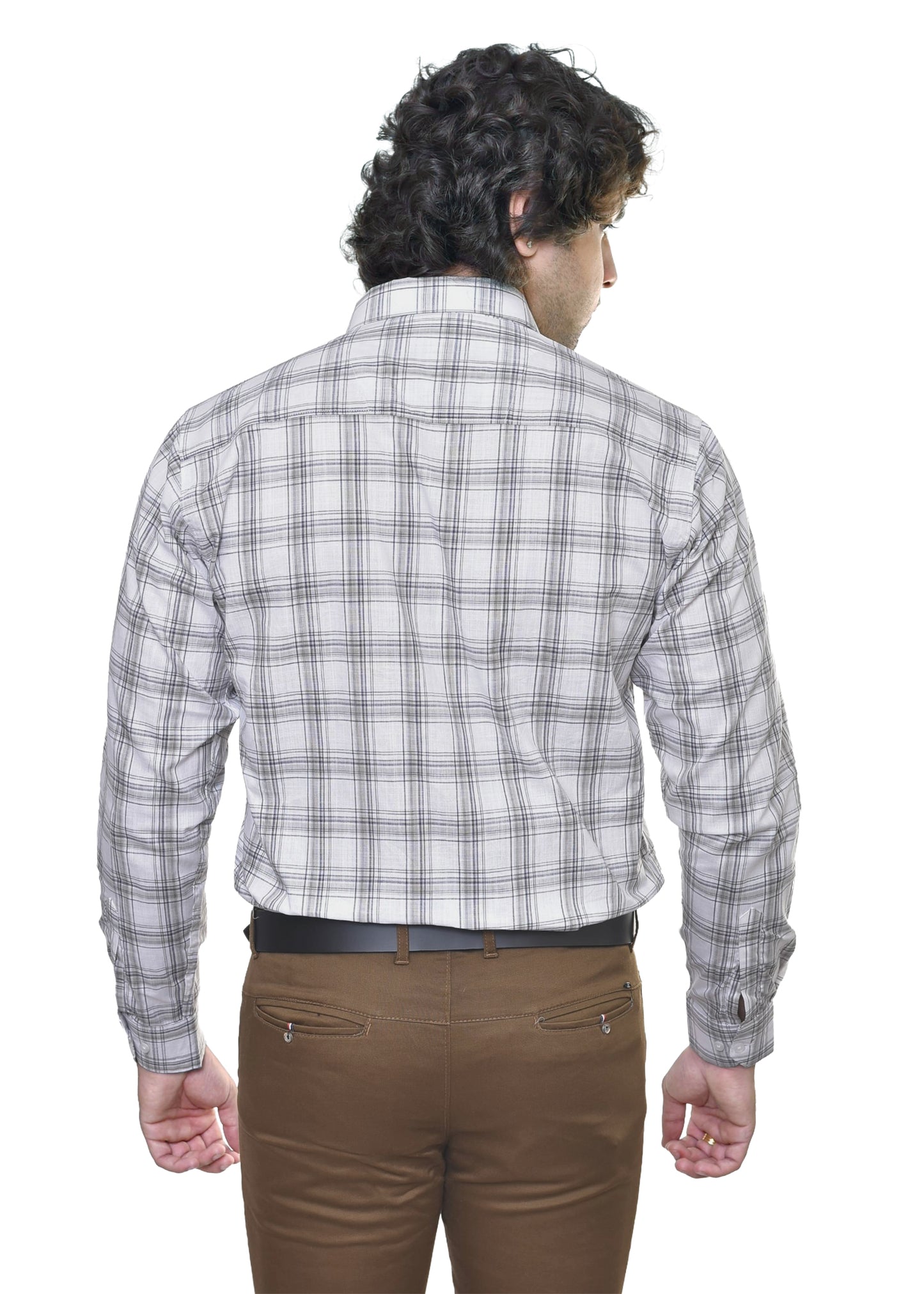 Men's Premium Cotton Checkered Shirt - AMSLER Collection | CAFE-X