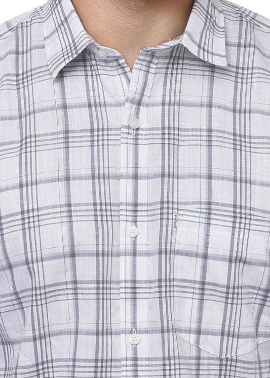 Men's Amsler Slub Premium Cotton Shirt - Textured Formal Wear Collection