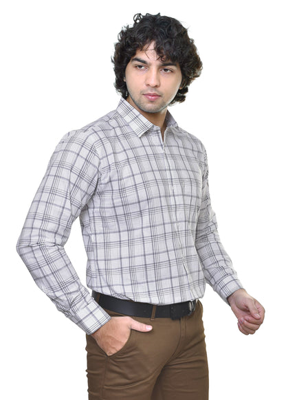 Men's Amsler Slub Premium Cotton Shirt - Textured Formal Wear Collection