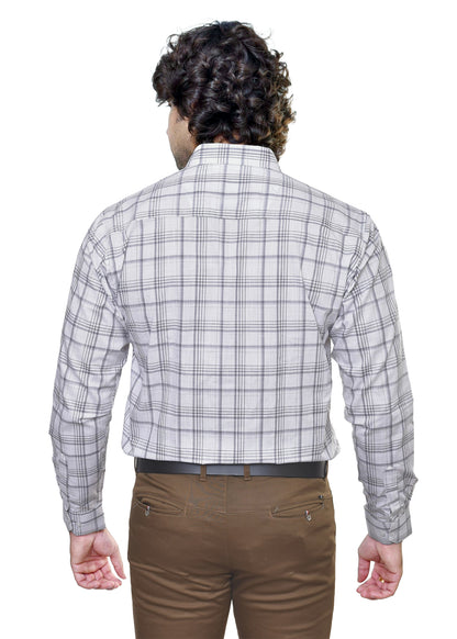 Men's Amsler Slub Premium Cotton Shirt - Textured Formal Wear Collection