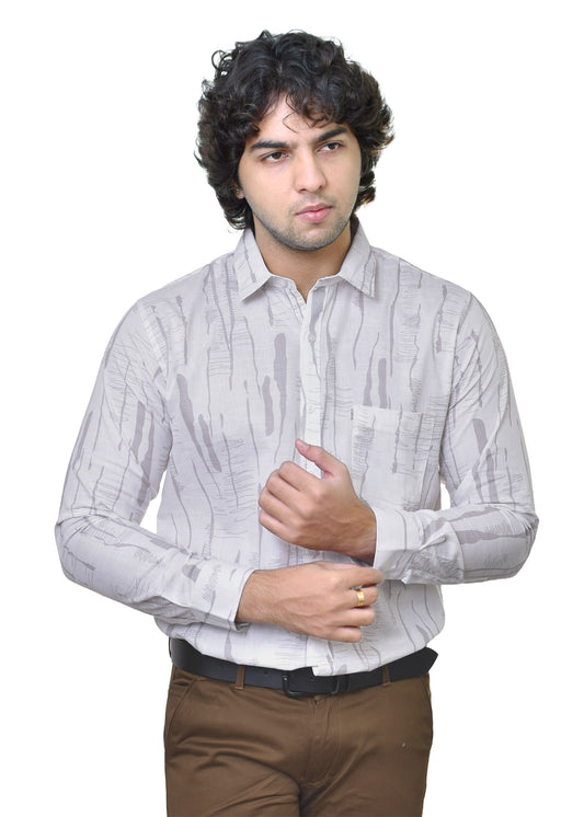 Linen Print Eco-Friendly Fabric - Sustainable Cotton Blend