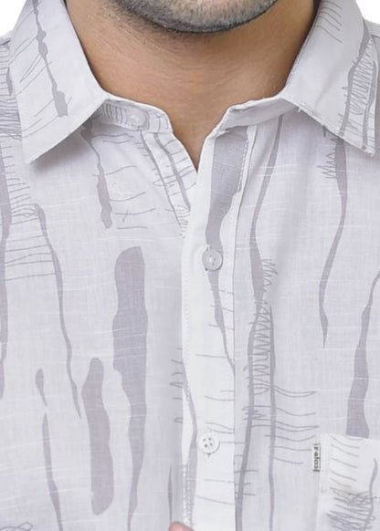 Linen Print Eco-Friendly Fabric - Sustainable Cotton Blend