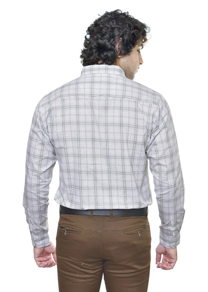 Men's Premium Cotton Checkered Shirt - AMSLER SLUB Collection | CAFE-X