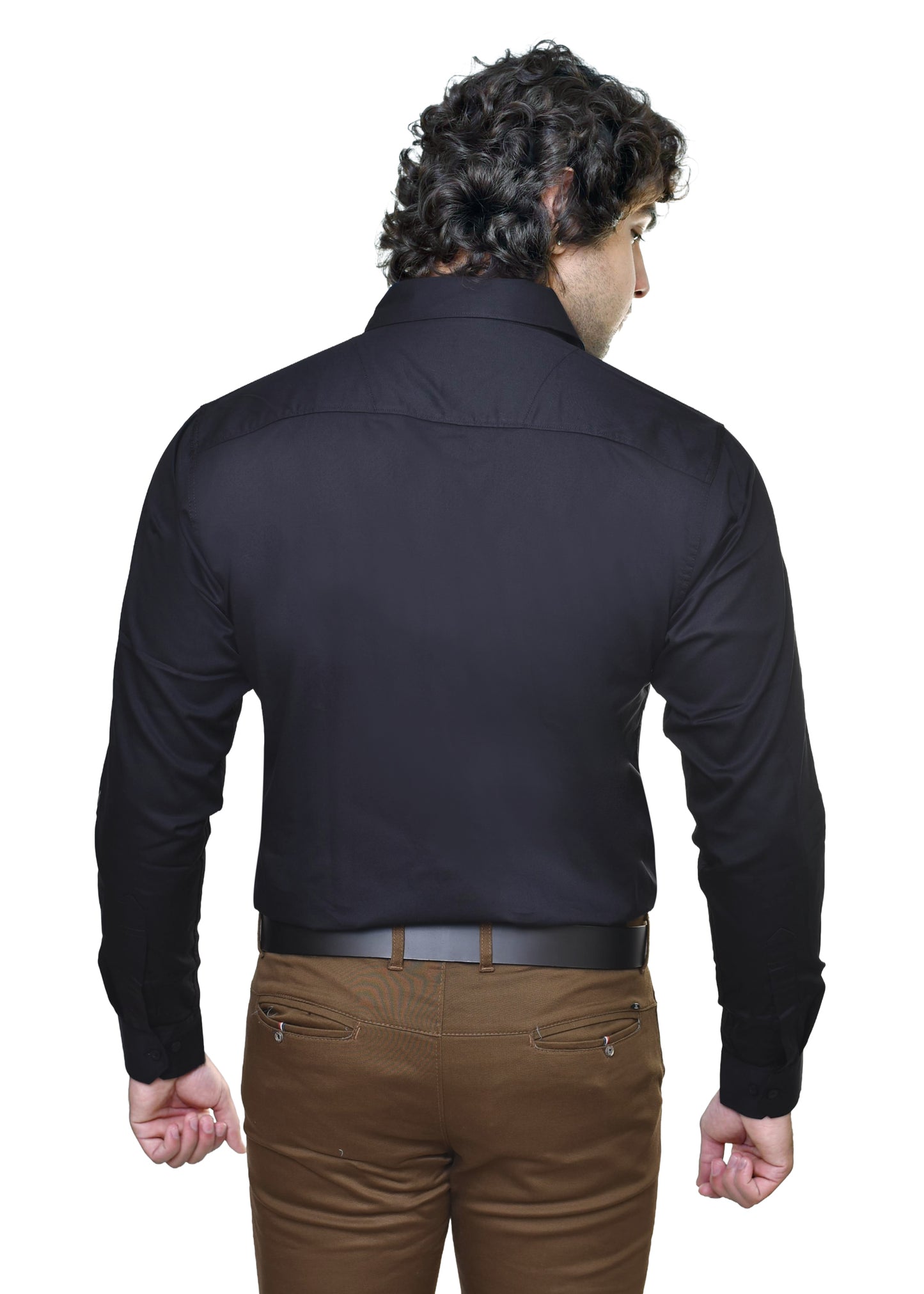 Premium Black Cotton Shirt - Classic Formal & Casual Wear