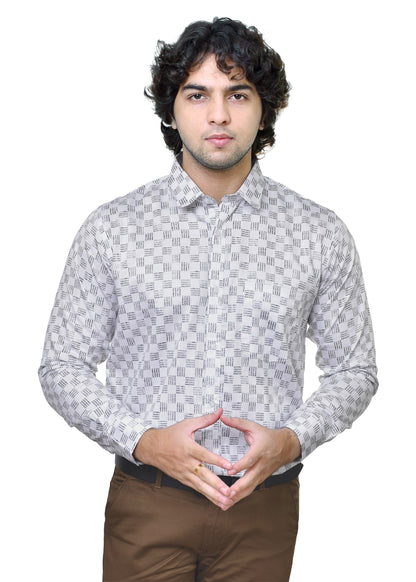 Elite Satin Print Shirt - Men's Designer Fashion | CAFE-X