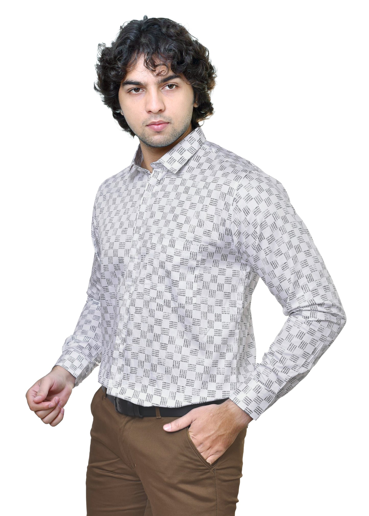 Elite Satin Print Shirt - Men's Designer Fashion | CAFE-X