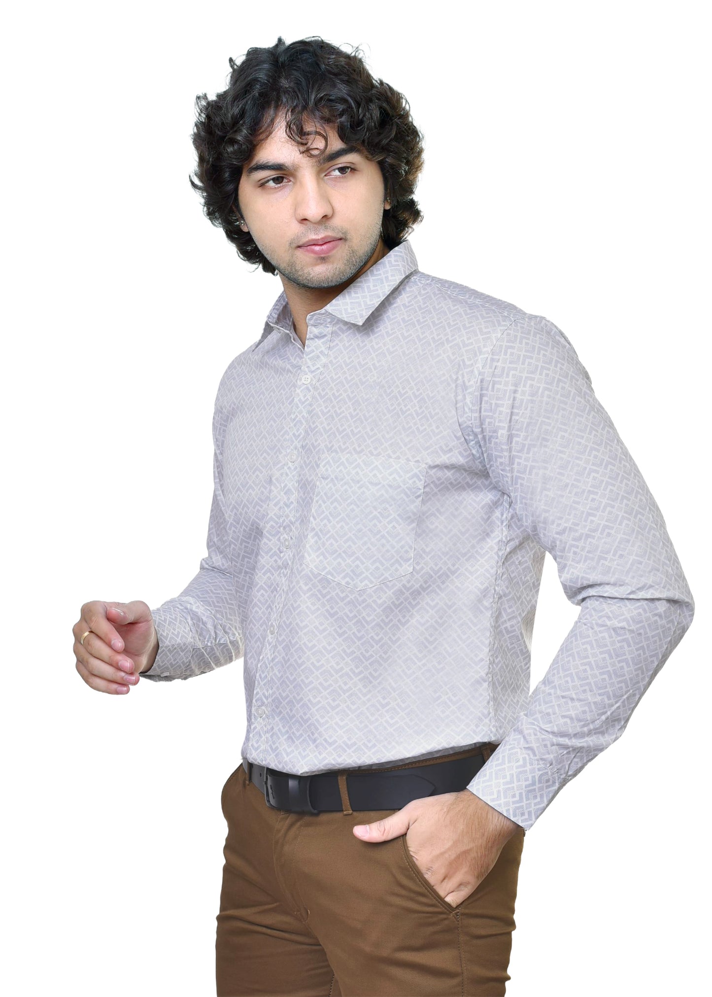 Spykar Print Contemporary Cotton Fabric - Modern Shirt Material