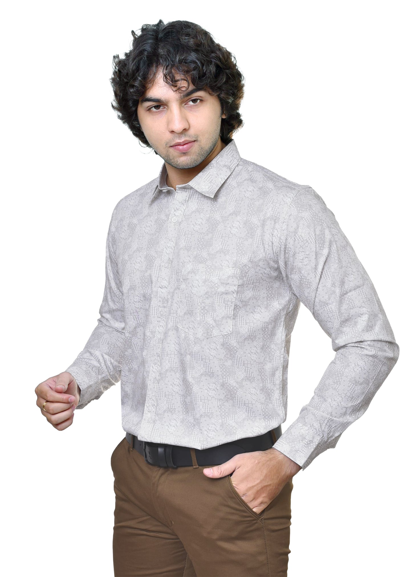 Spykar Print Premium Cotton Twill Fabric - Classic Shirt Material