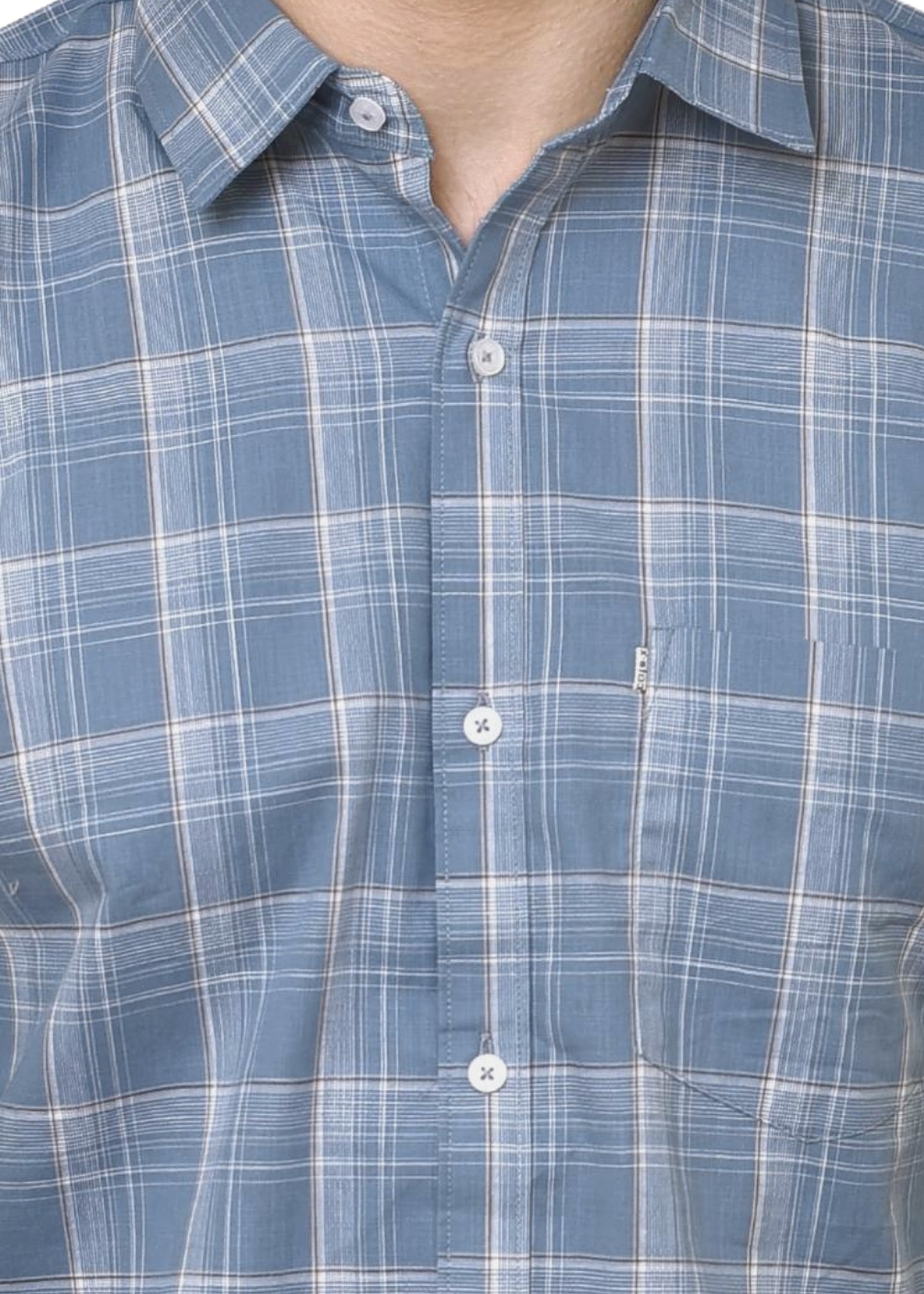 Men's Amsler Slub Premium Yarn-Dyed Cotton Checks Shirt - Formal Business Wear