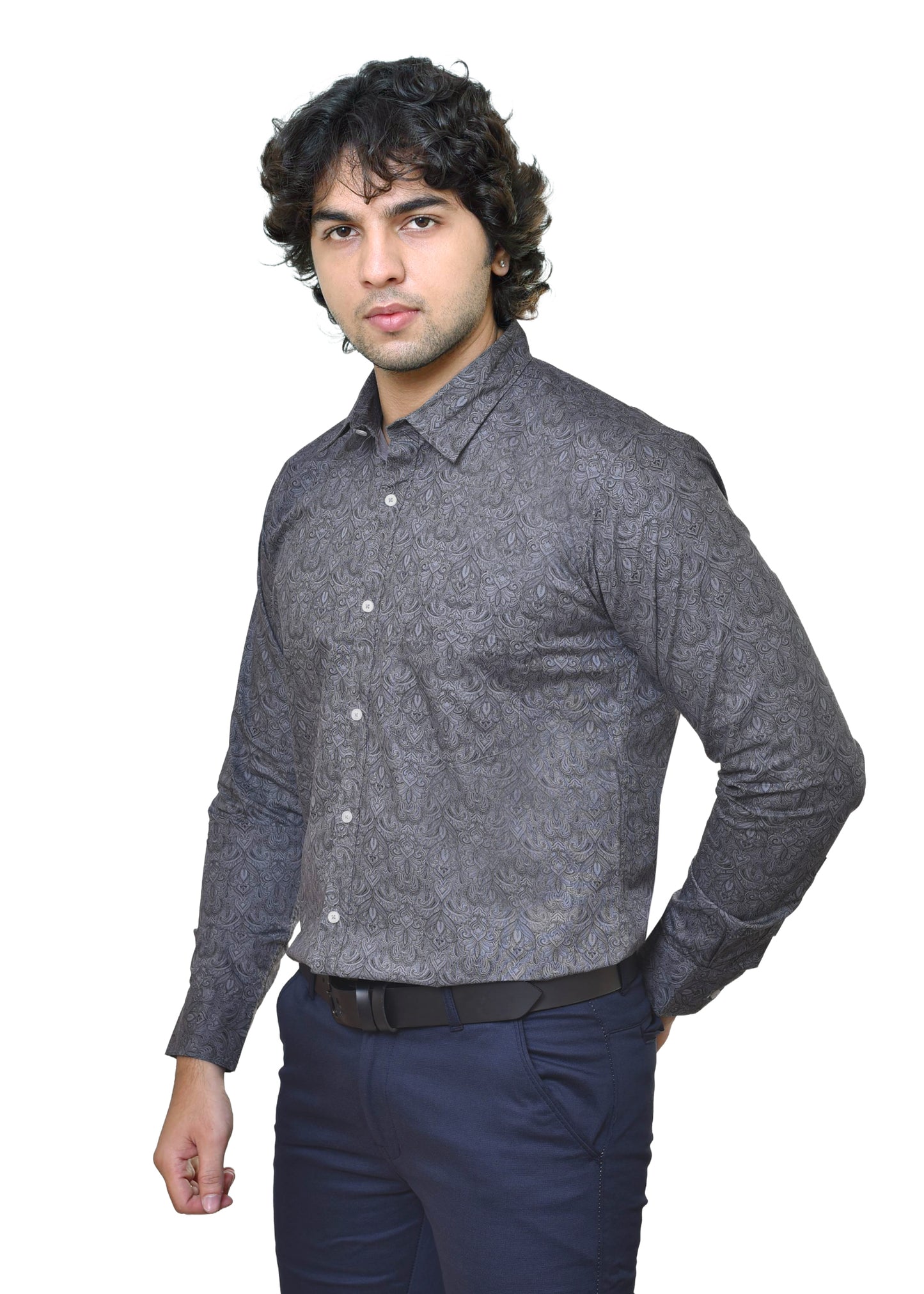 Spykar Print Designer Cotton Fabric - Trendy Shirt Material