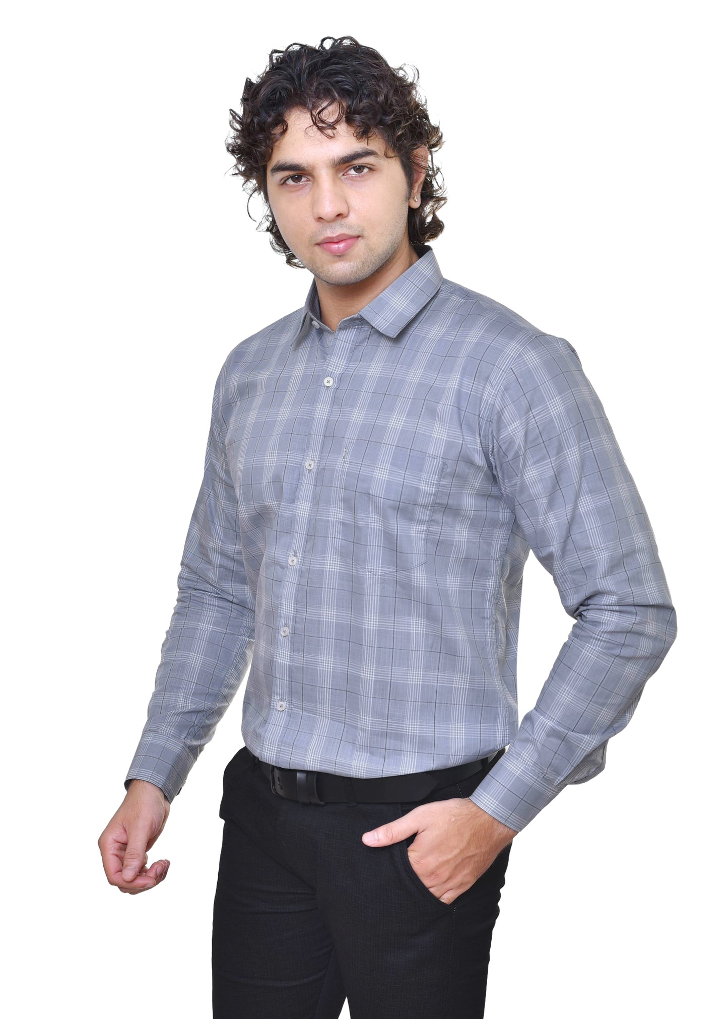 AMSLER SLUB 4 - Premium Yarn Dyed Cotton Checkered Shirt | CAFE-X