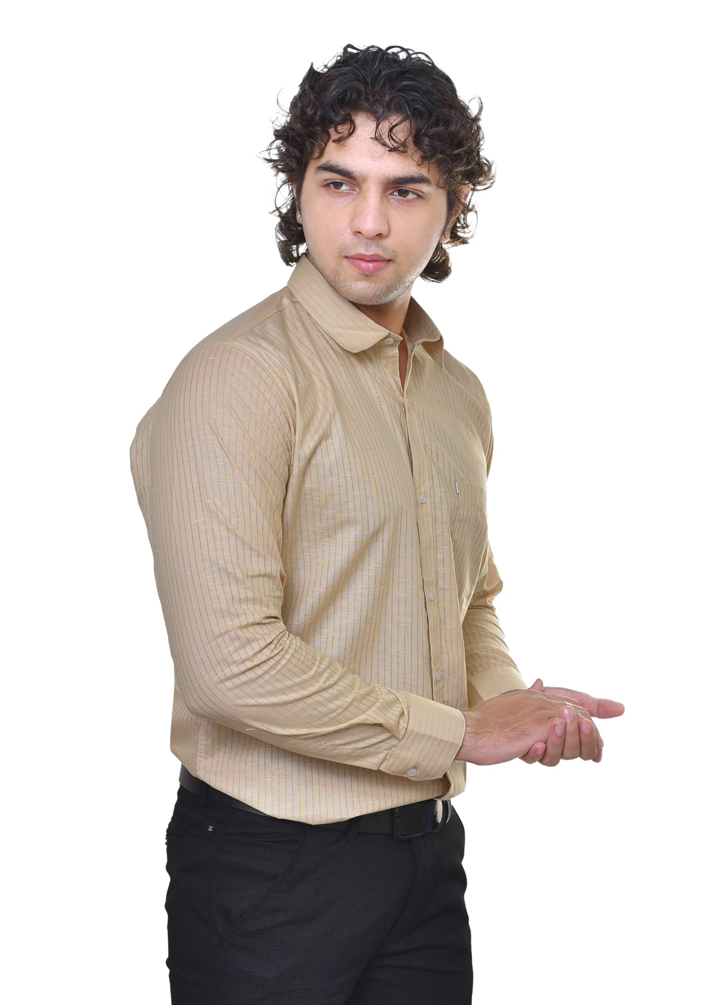 Emirates Premium Cotton Dobby Fabric - Striped Casual Wear
