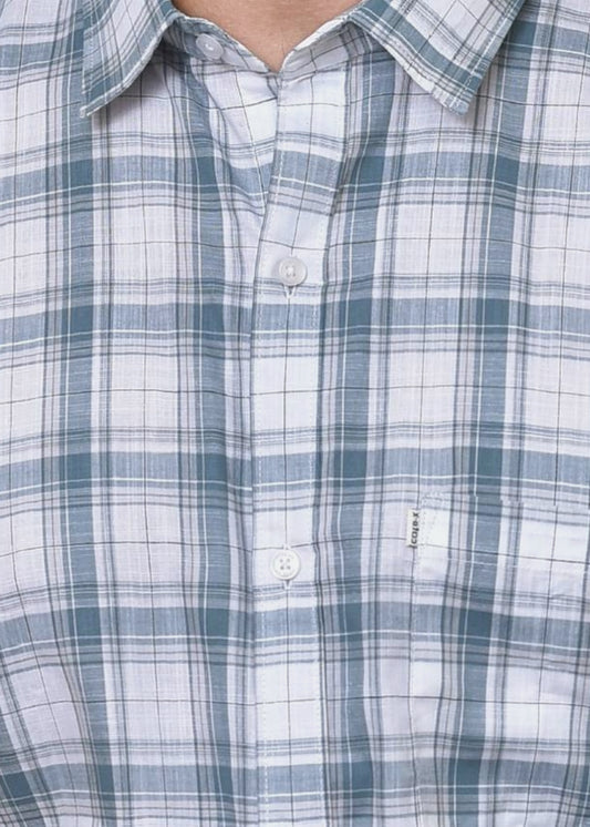 Men's Premium Cotton Checkered Shirt - No Shrink Comfortable Fit