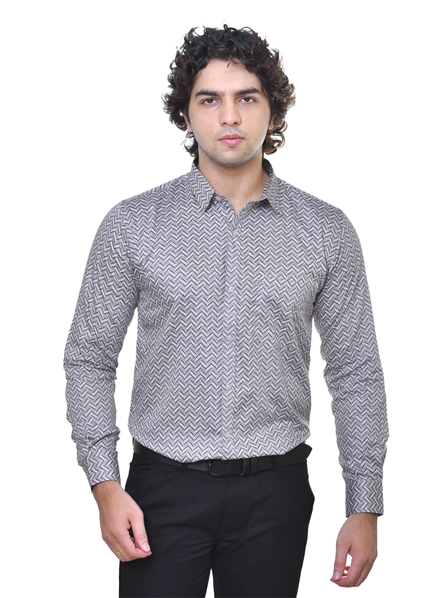 Luxe Satin Print Shirt - Premium Men's Designer Casual Wear | Global Fashion