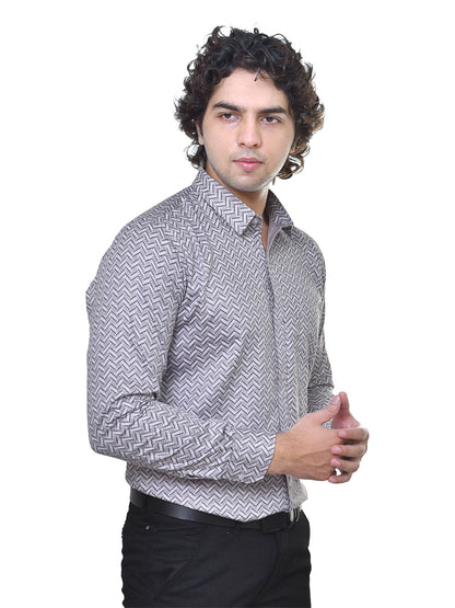 Luxe Satin Print Shirt - Premium Men's Designer Casual Wear | Global Fashion