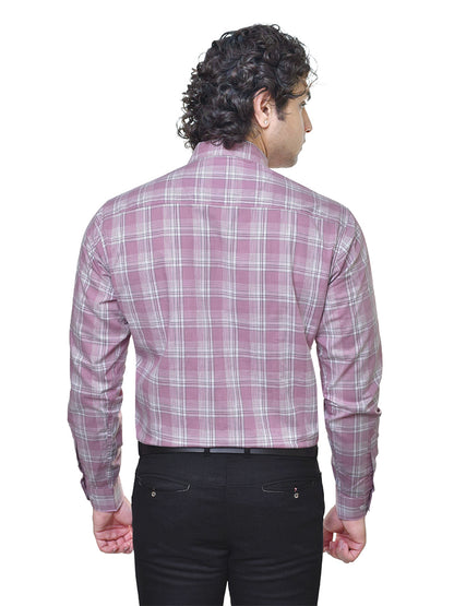 Men's Premium Cotton Checkered Shirt - No Shrink Comfortable Fit