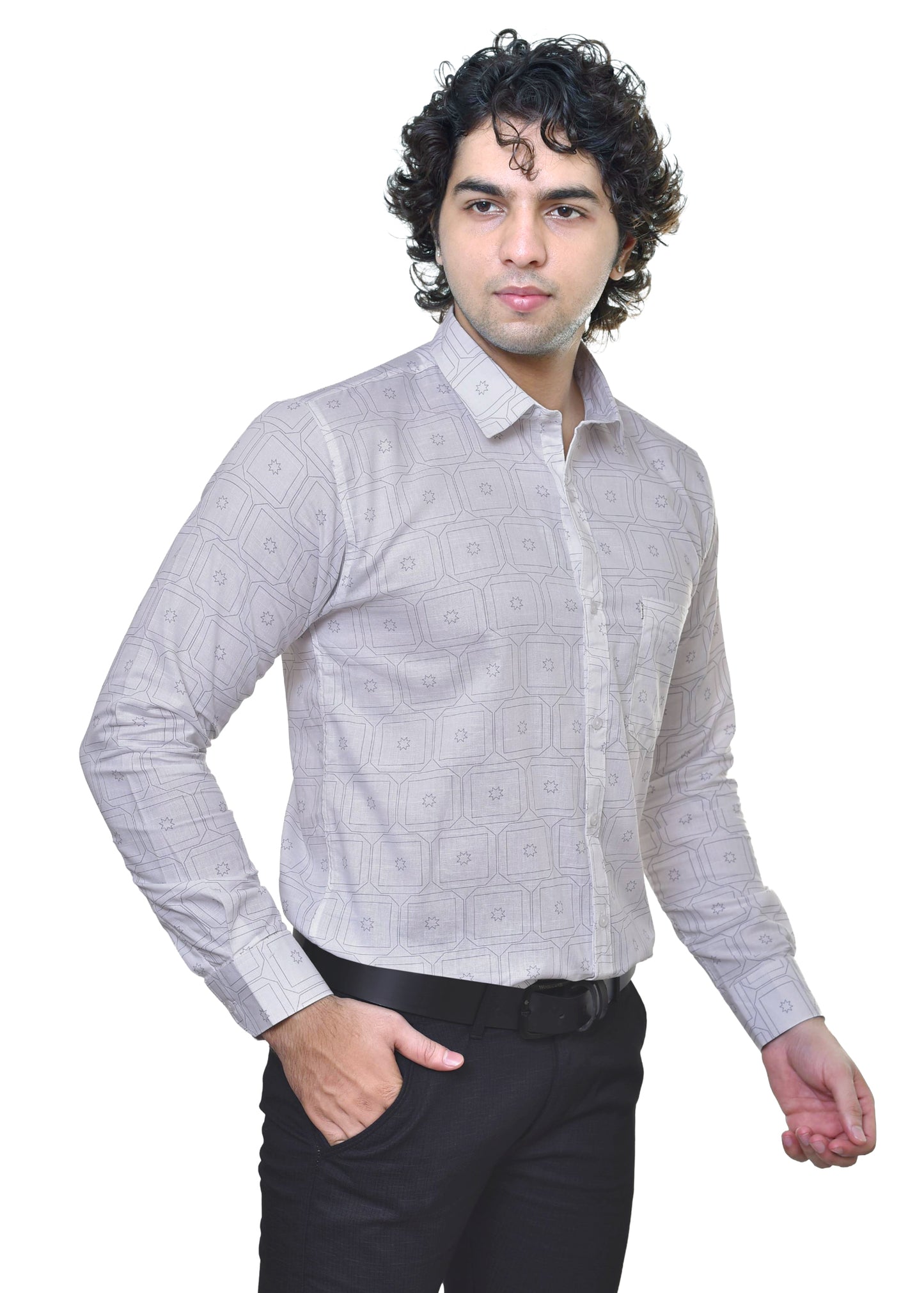 Linen Print Luxury Fabric - Premium Cotton Blend Collection