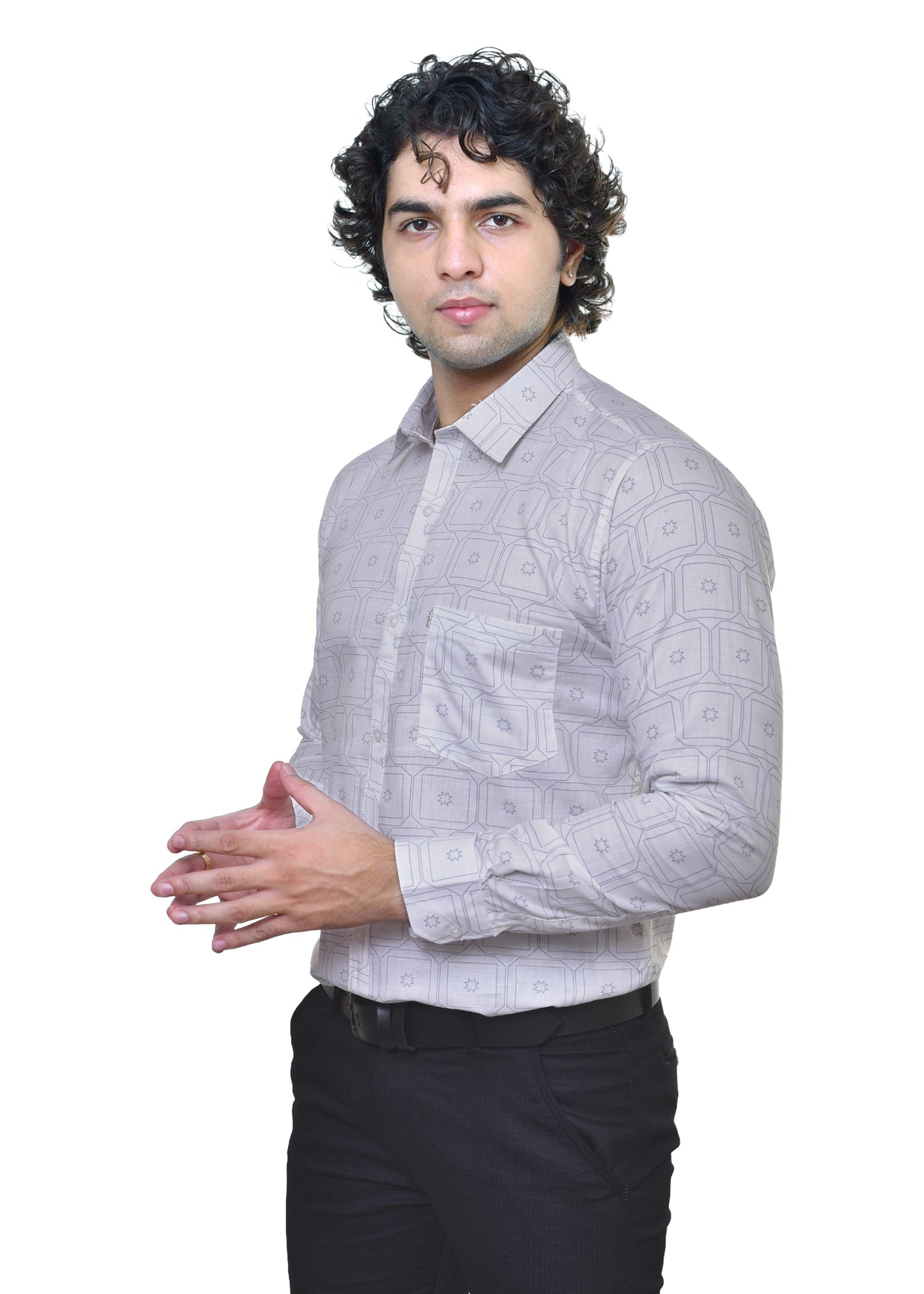 Linen Print Luxury Fabric - Premium Cotton Blend Collection