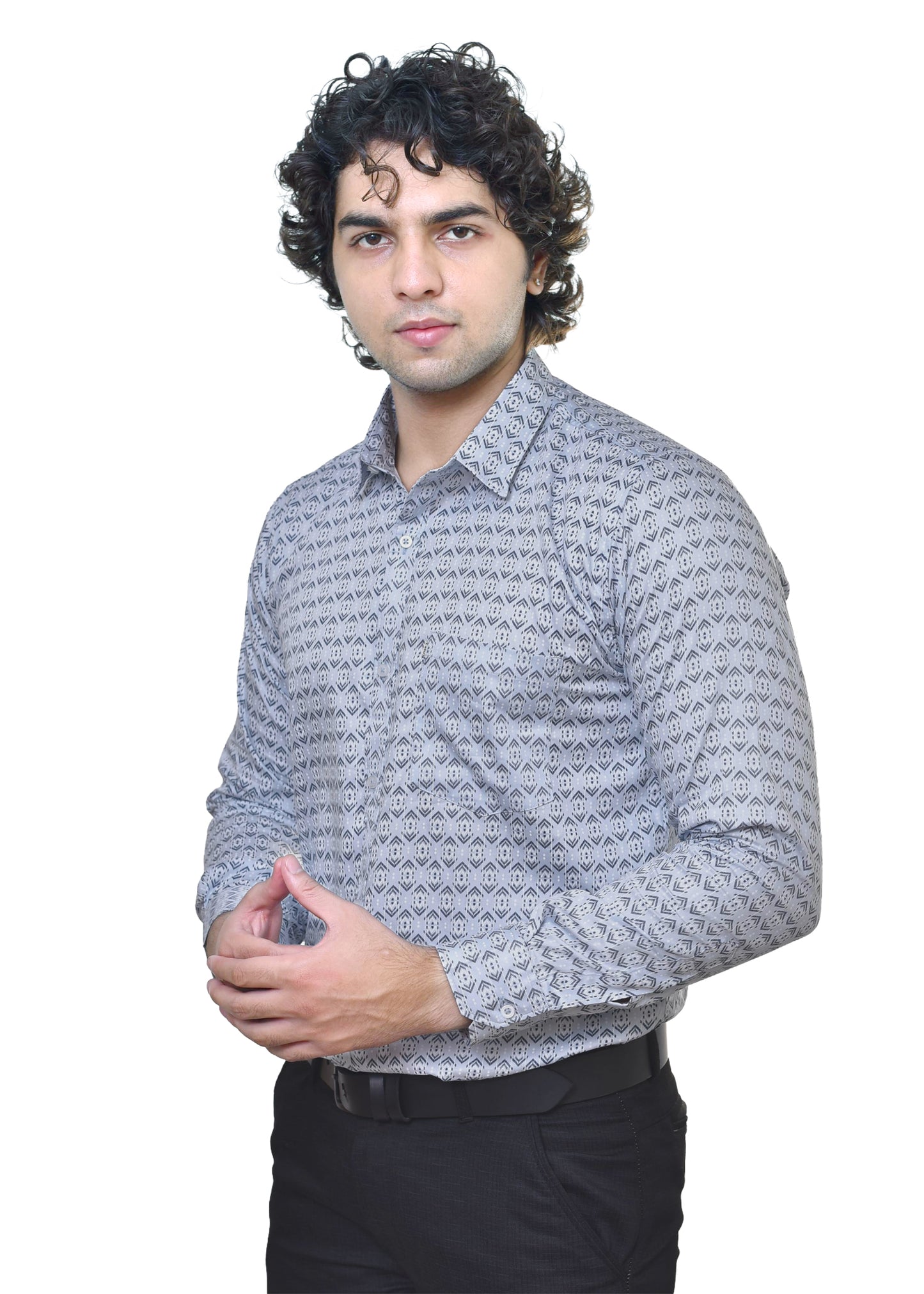 Premium Readymade Satin Print Shirt for Men - Stylish Casual Wear India