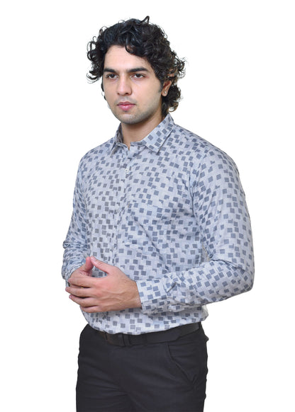 Premium Readymade Satin Print Shirt for Men - Stylish Casual Wear India