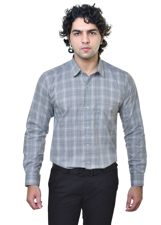 Premium Yarn Dyed Cotton Checkered Shirt for Men - AMSLER SLUB 6