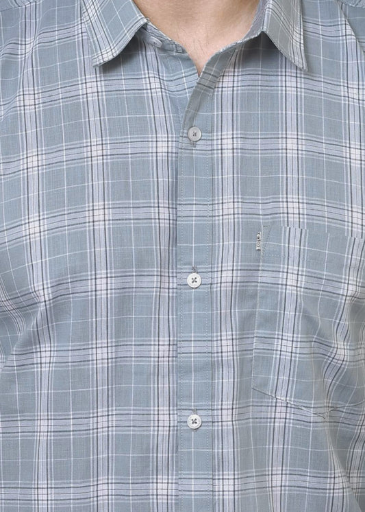 Premium Yarn Dyed Cotton Checkered Shirt for Men - AMSLER SLUB 6
