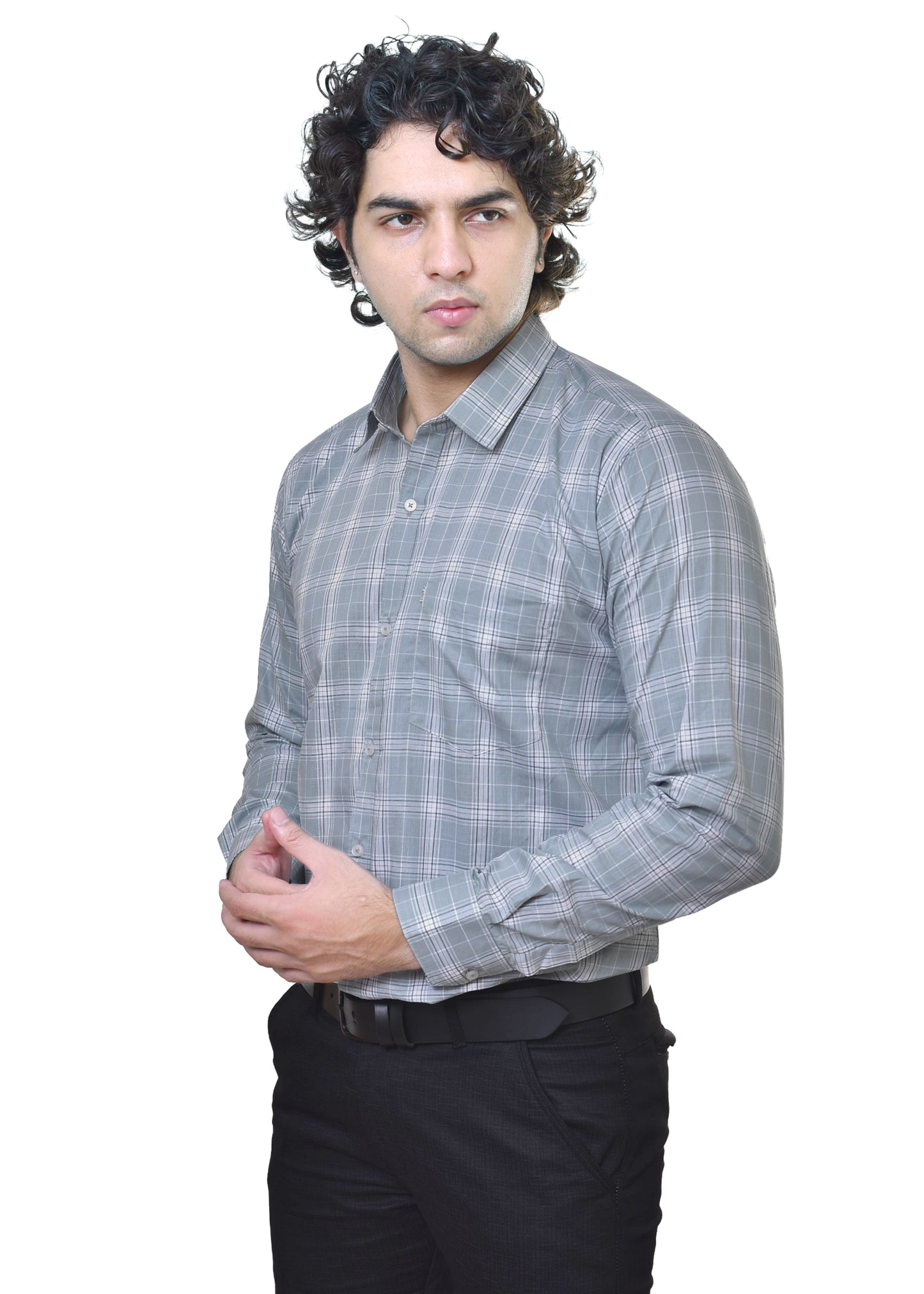 Premium Yarn Dyed Cotton Checkered Shirt for Men - AMSLER SLUB 6