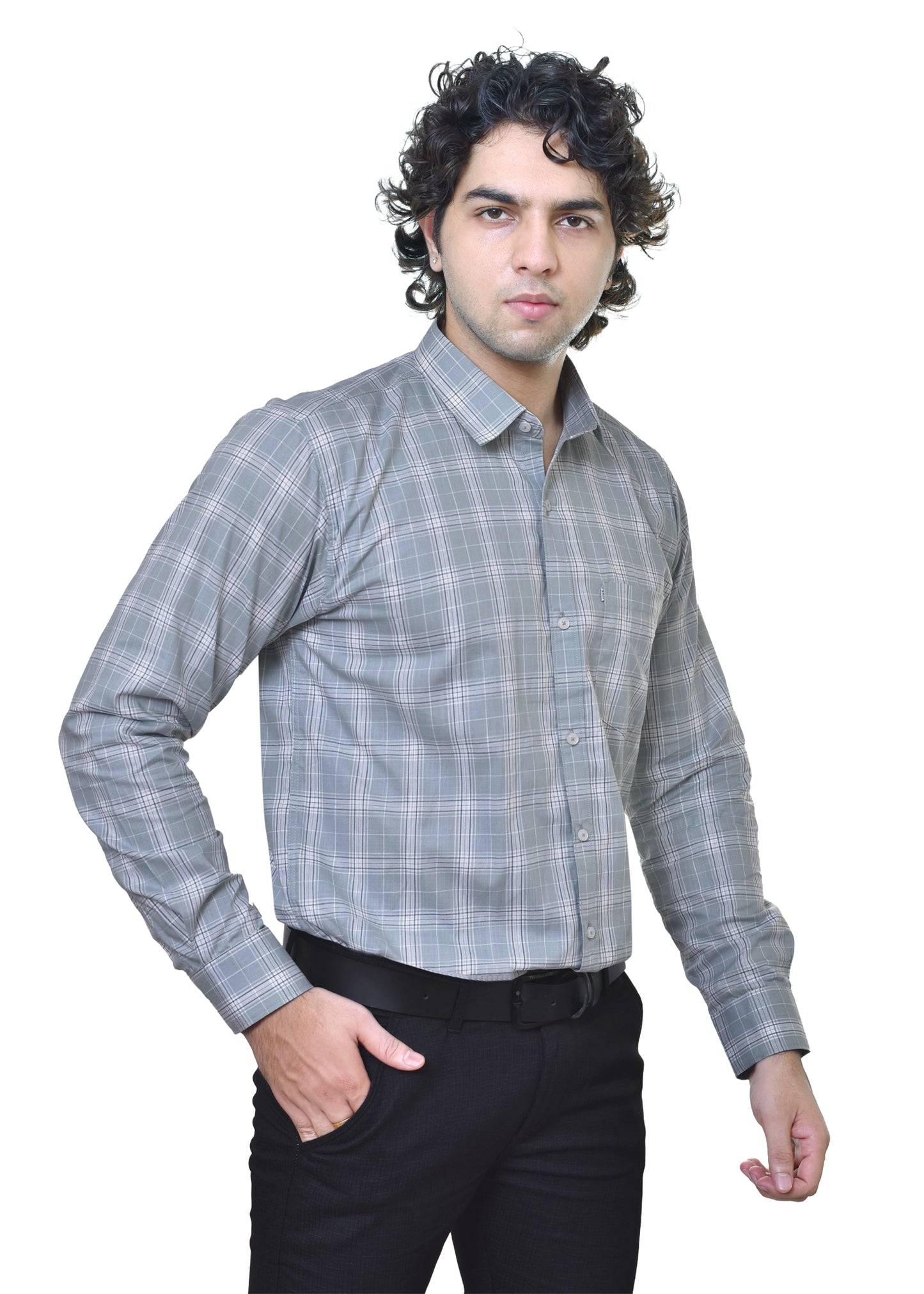 Premium Yarn Dyed Cotton Checkered Shirt for Men - AMSLER SLUB 6