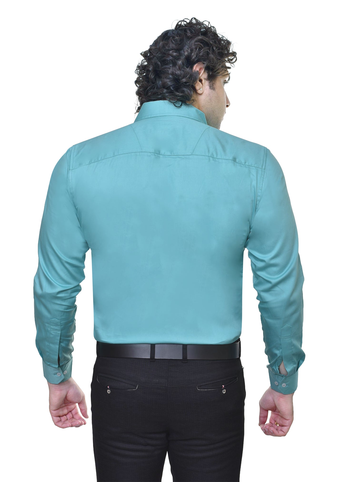 Men's Premium Plain Satin Shirt - Luxurious Formal Wear