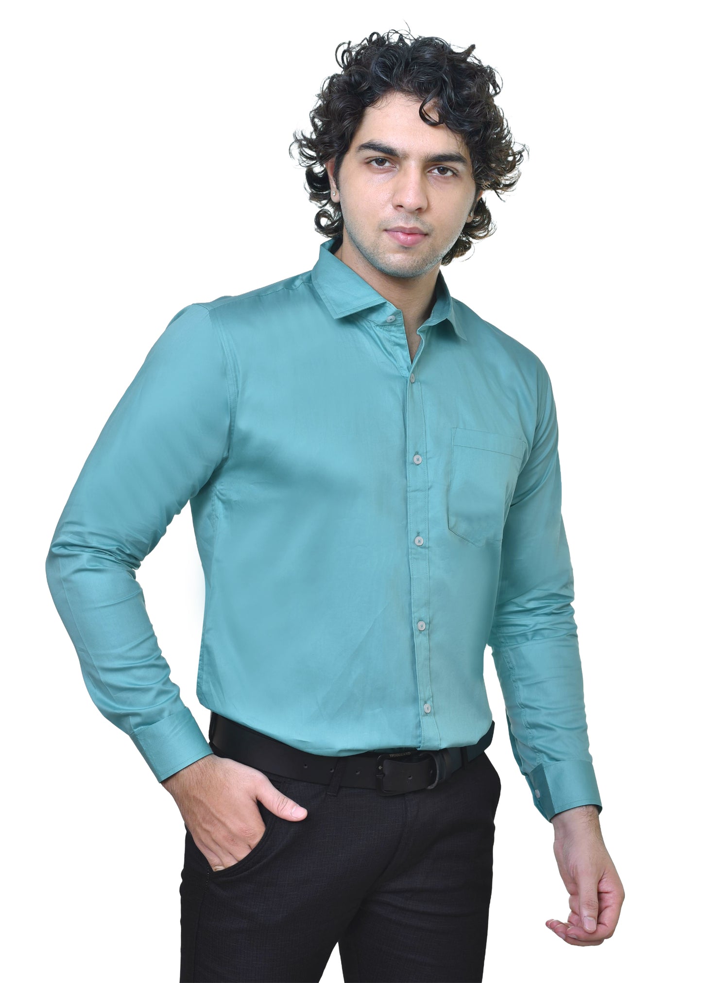 Men's Premium Plain Satin Shirt - Luxurious Formal Wear