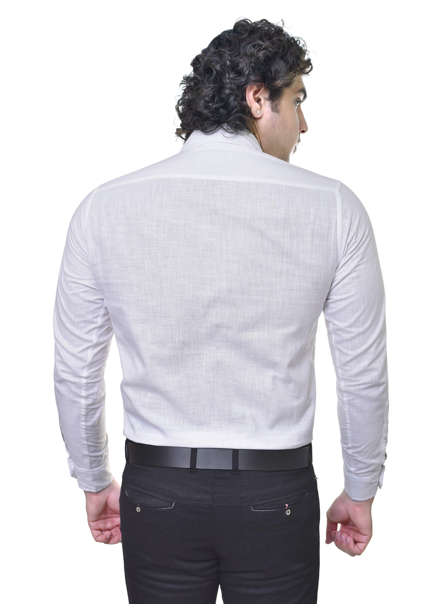 Premium Men's White Linen Shirt - 100% Natural Cotton Blend | CAFE-X