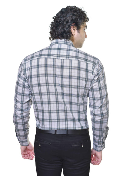 Premium Yarn Dyed Cotton Checks Shirt - No Shrinkage Men's Formal Wear | CAFE-X