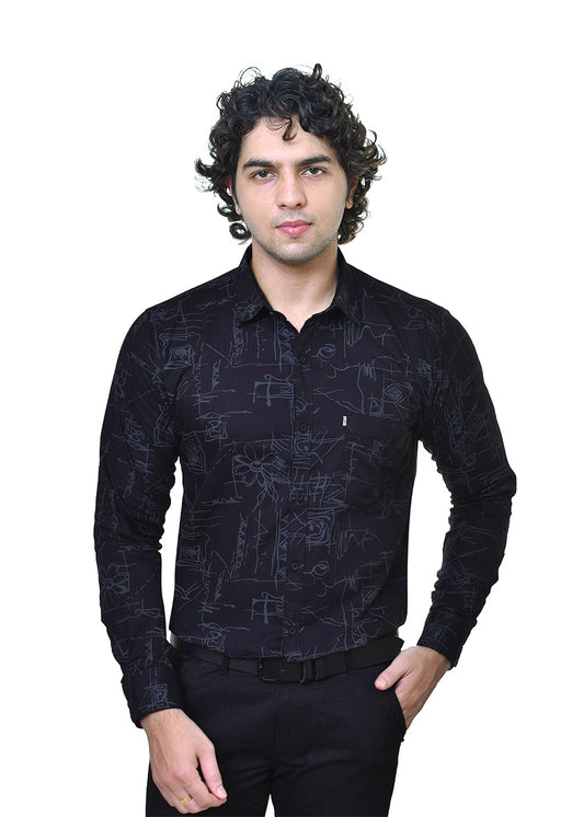 Linen Print Minimalist Fabric - Modern Cotton Blend