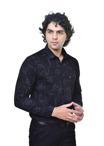 Linen Print Minimalist Fabric - Modern Cotton Blend